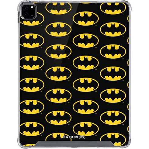 DC Comics Batman Logo Pattern iPad Pro 12.9in (2020) Clear Case